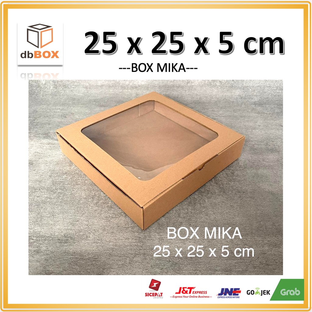 

BOX MIKA 25x25x5 kardus die cut, untuk kue hampers gift box MIKA MIKA MIKA