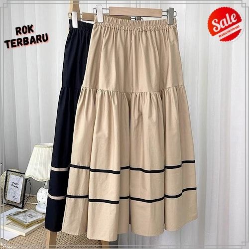 ALIGATA SKIRT - Bawahan Rok Bahan Linen/ rok linen/ rok wanita murah/ rok panjang/ rok kekinian/ lin
