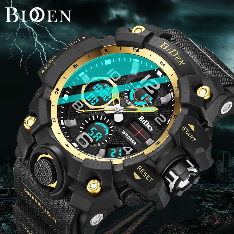 BIDEN SPORTY ORIGINAL JAM TANGAN PRIA DUALTIME SILIKON WATER RESIST