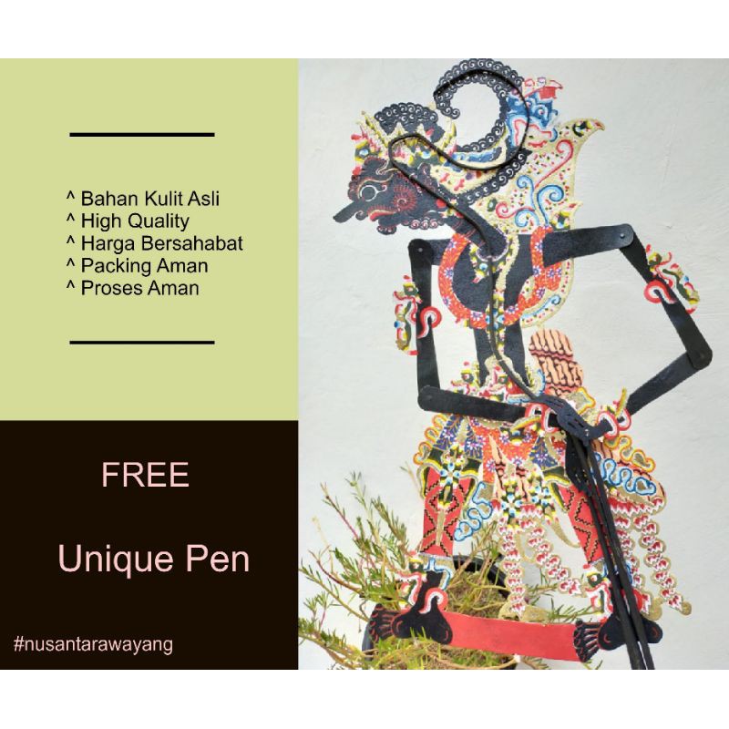 Jual Wayang Kulit Gatotkaca Hitam Halus Shopee Indonesia