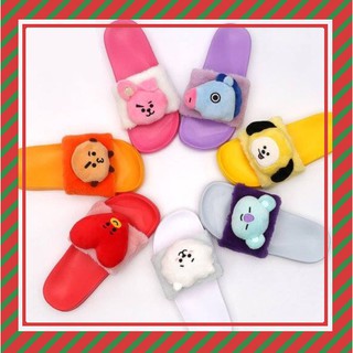  Sandal  Selop  Unisex Model Kpop BTS  bt21 Kartun untuk Musim 