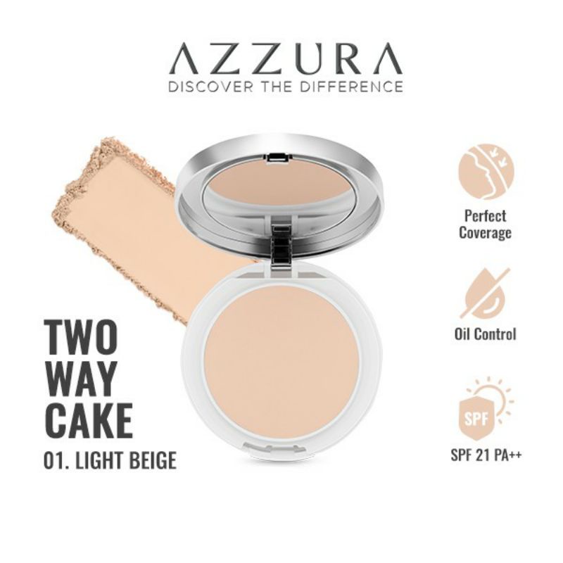 AZZURA TWO WAY CAKE BEDAK FOUNDATION SPF 21 ~ ORIGINAL 100%