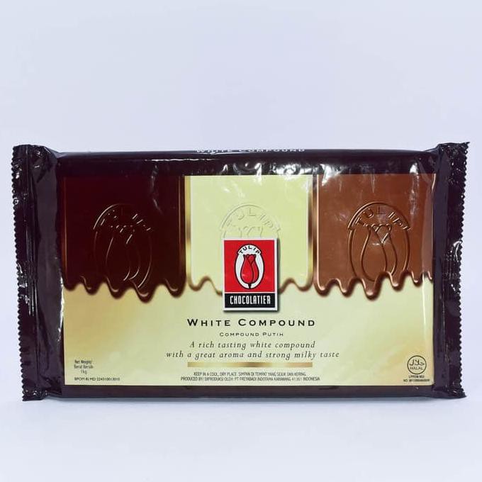 

Toko-Bahan-Kue- Coklat Tulip White Chocolate Compound 1 Kg -Terlengkap-Termurah-Dijamin.