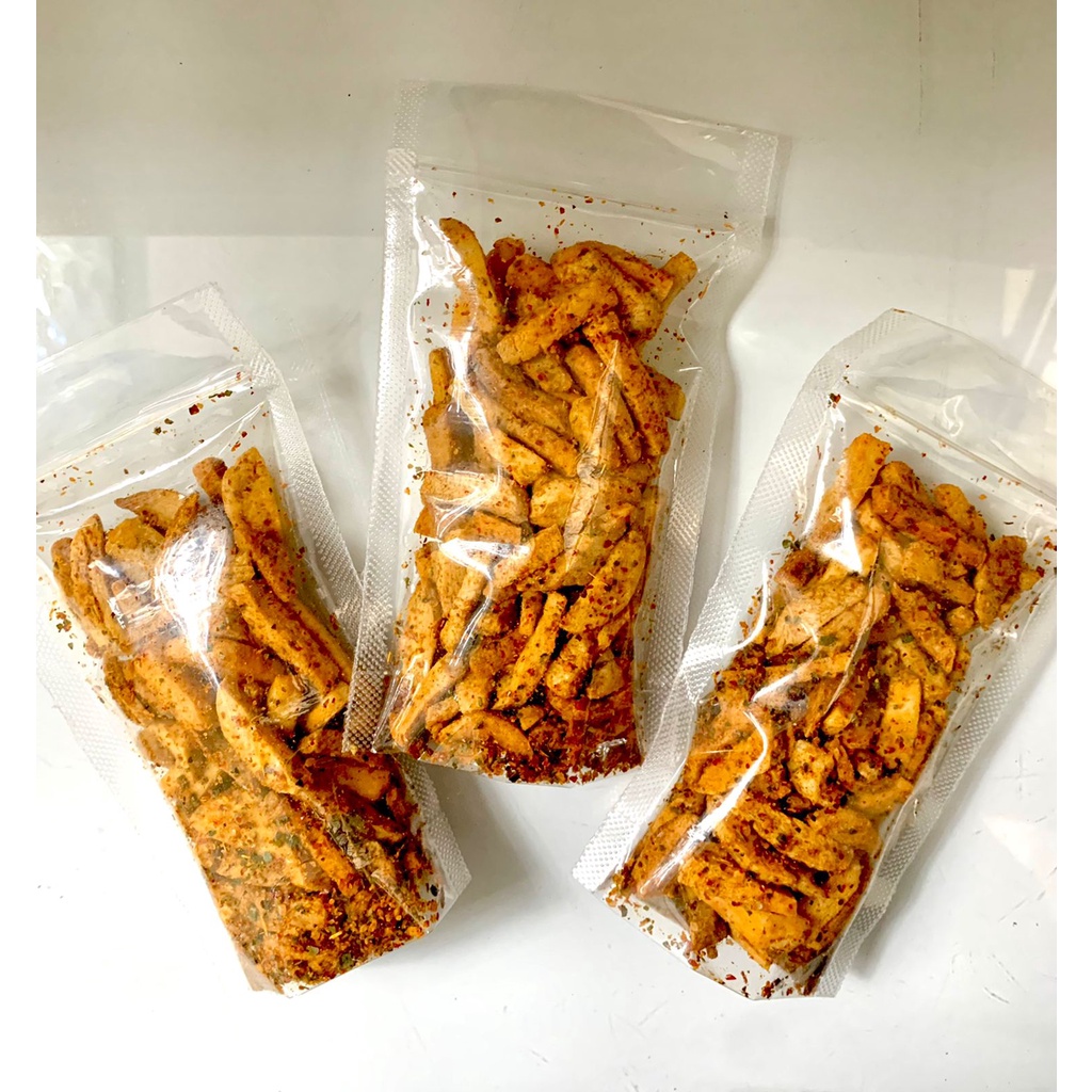 

BASRENG PEDAS DAUN JERUK | BASRENG STIK BUMBU PEDAS NDOWER 100 gr | BASRENG KRIUK VIRAL KEKINIAN | KERIPIK BASO GORENG