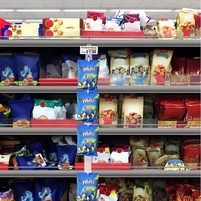 Klip Kait Gantung Bahan Plastik Transparan Anti Air / Lembab Untuk Supermarket