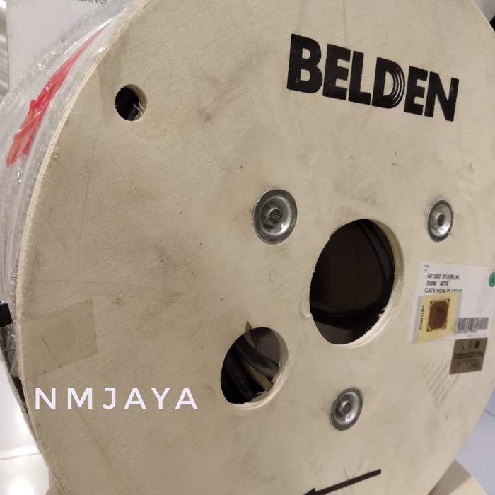 Belden Kabel Lan Outdoor STP Cat6 35 meter dicrimping rj45 stp Cat6 Belden Original 50106F Warna Hitam