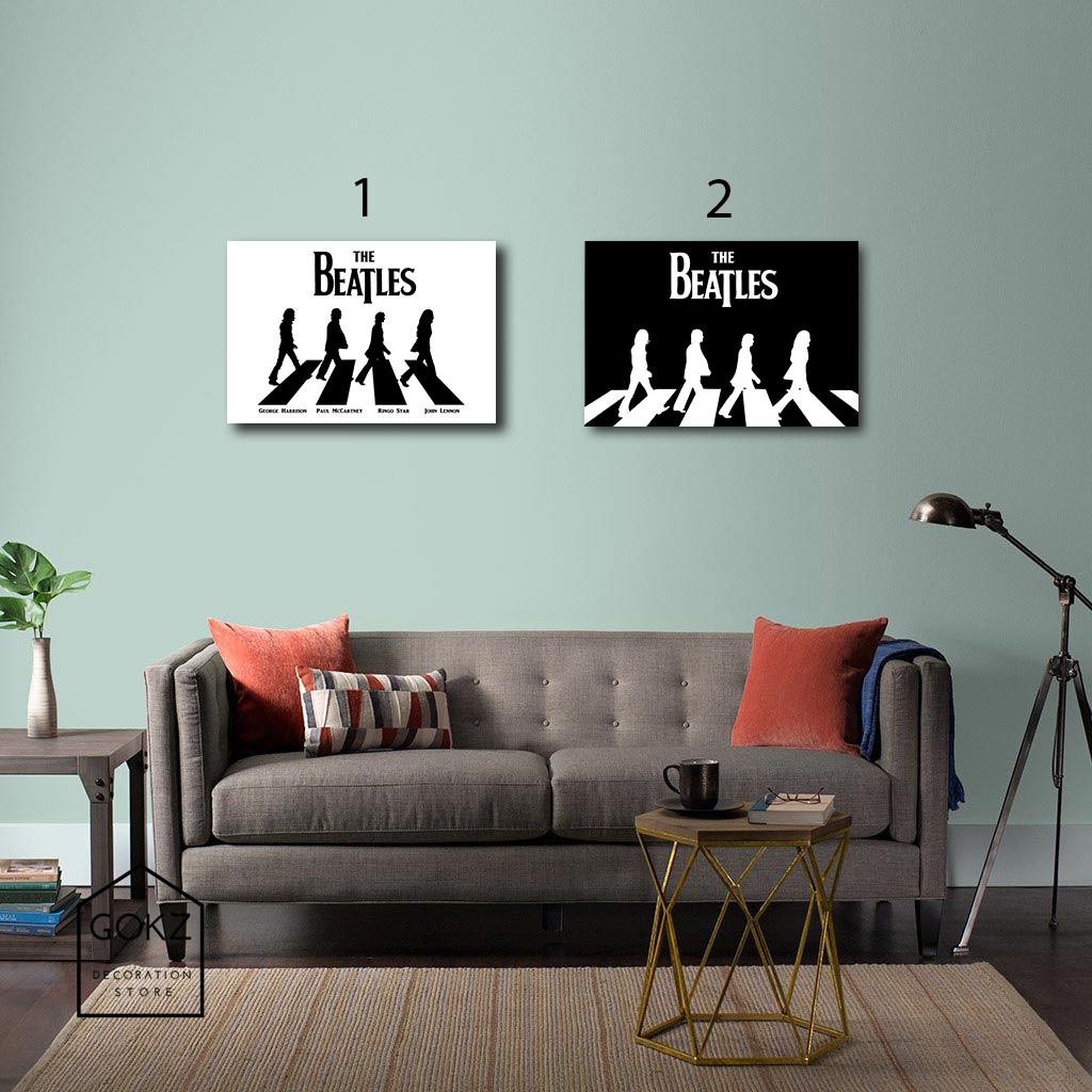 POSTER KAYU BAND THE BEATLES MUSIC PICTBOX WALLDECOR PAJANGAN HIASAN DEKORASI DINDING STUDIO KAMAR 4