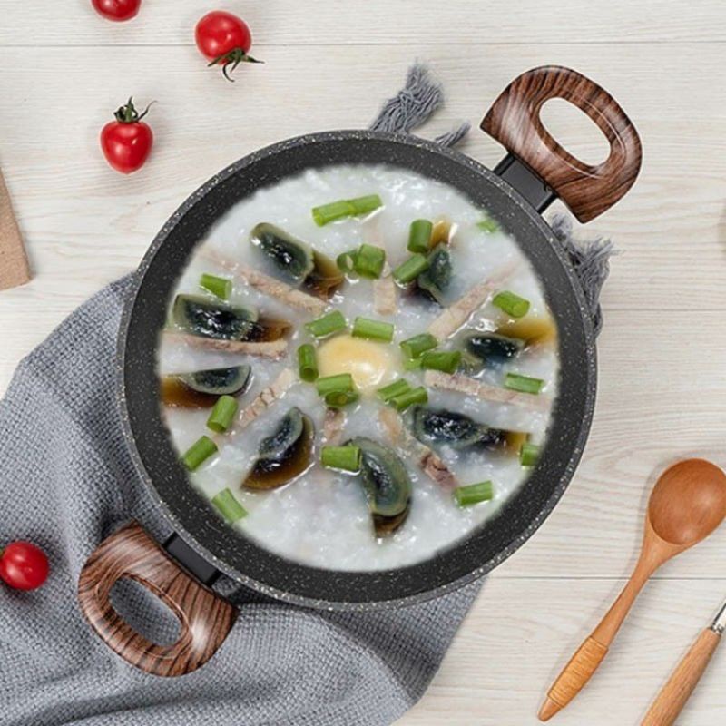 Idealife IL-20CR Panci Casserole Masak Tutup Kaca 20cm Rebus Kuah Air Induksi Spatula