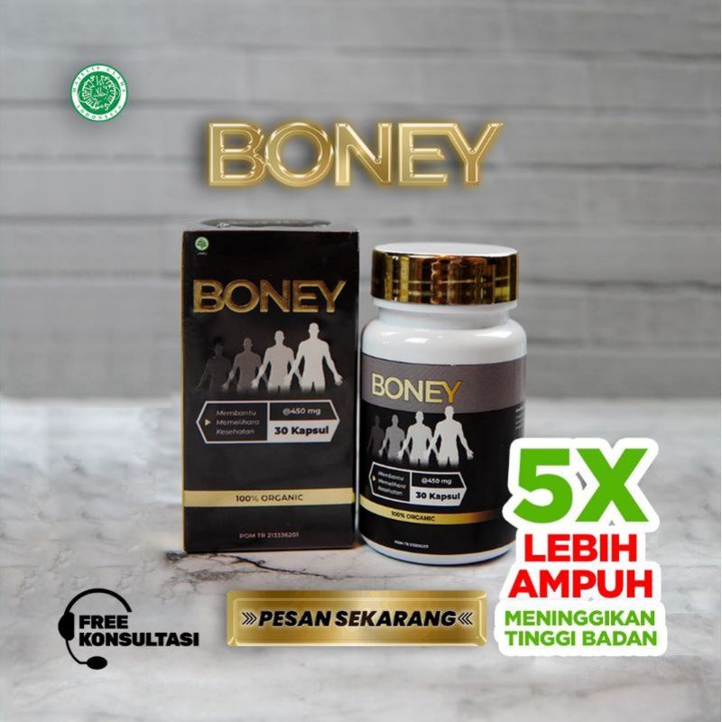 BONEY KAPSUL PENINGGI HERBAL/ NAIK 5-15 CM/ BANTU TINGGIIN BADAN kapsul boney