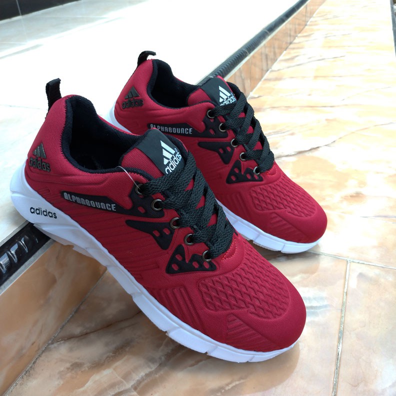 Sepatu Adidas Alphabounce Merah Maroon