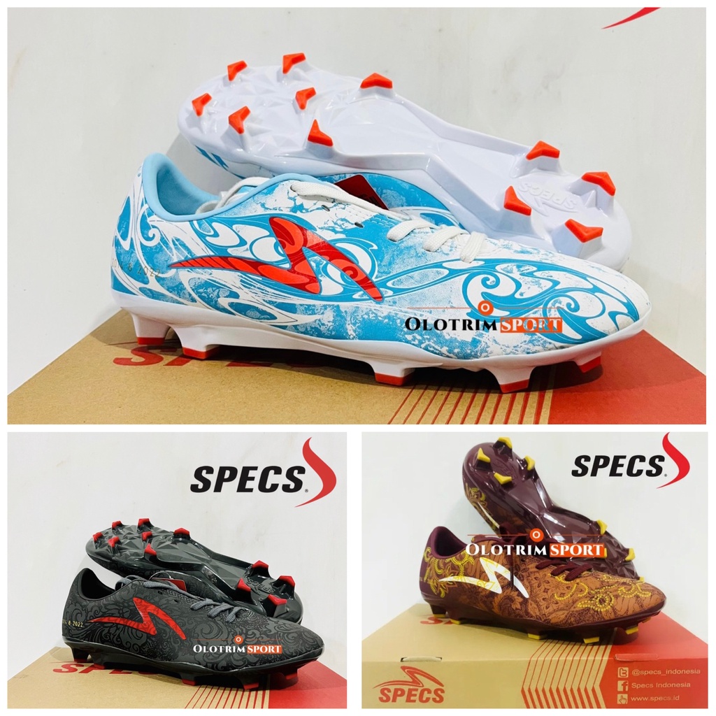 Sepatu Bola Specs LIGHTSPEED LS ETNIS FG Senopati Brown PRIANGAN BLACK TIRTA WHITE ORIGINAL
