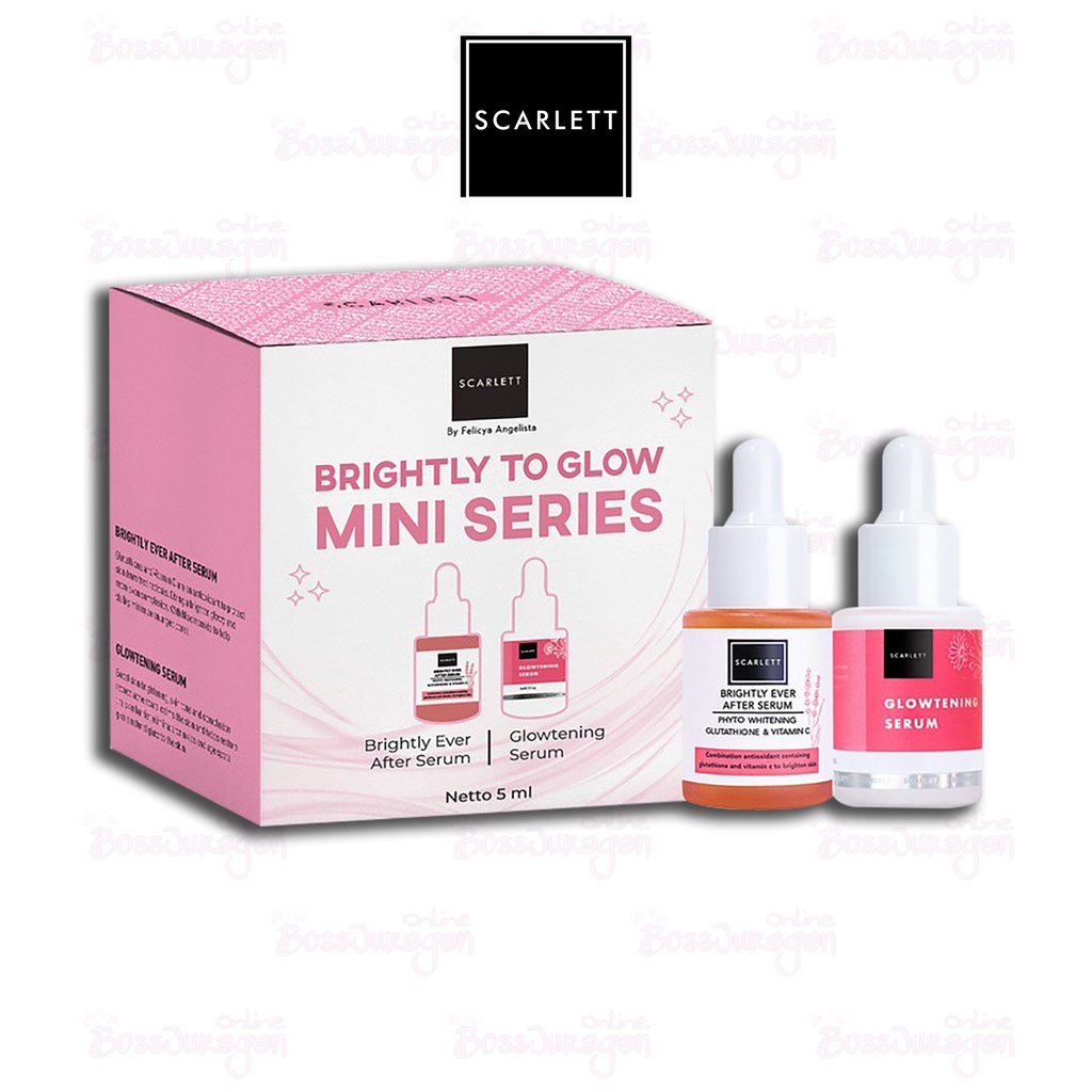 (BOSS) SCARLETT Brightly To Glow Mini Series - Paket Scarlett Serum Brightly + Serum Glowtening - 5ml