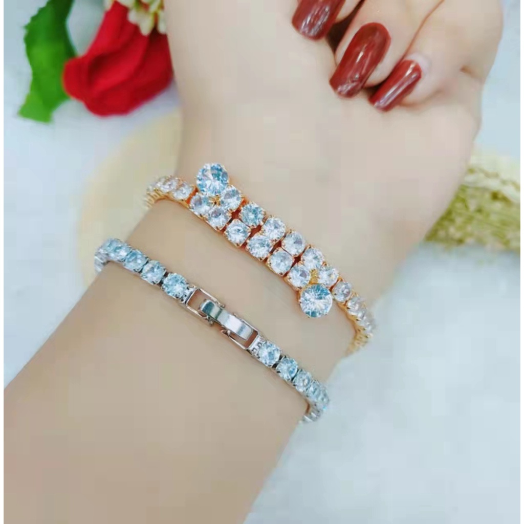 Gelang Xuping Mata Full Perhiasan Lapis Emas 004Z/005Z