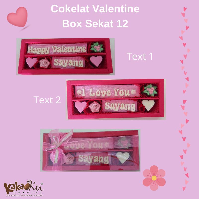 

Cokelat Valentine Box Sekat 12