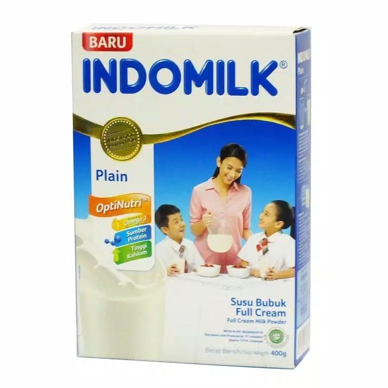 

(PROMO HWN37) Indomilk Susu Bubuk Full Cream Plain 400 gr ✾