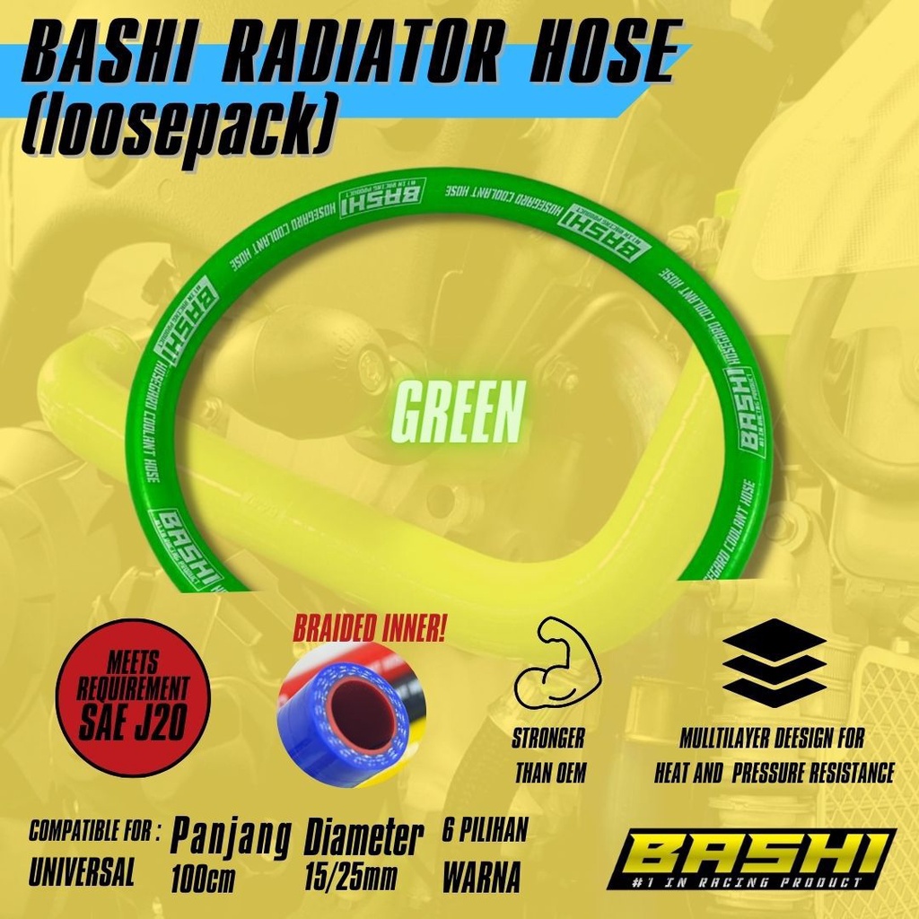 BASHI Original Selang Radiator Samco Meteran Cb Ninja R Ninja RR Vixion Cbr Jupiter Mx