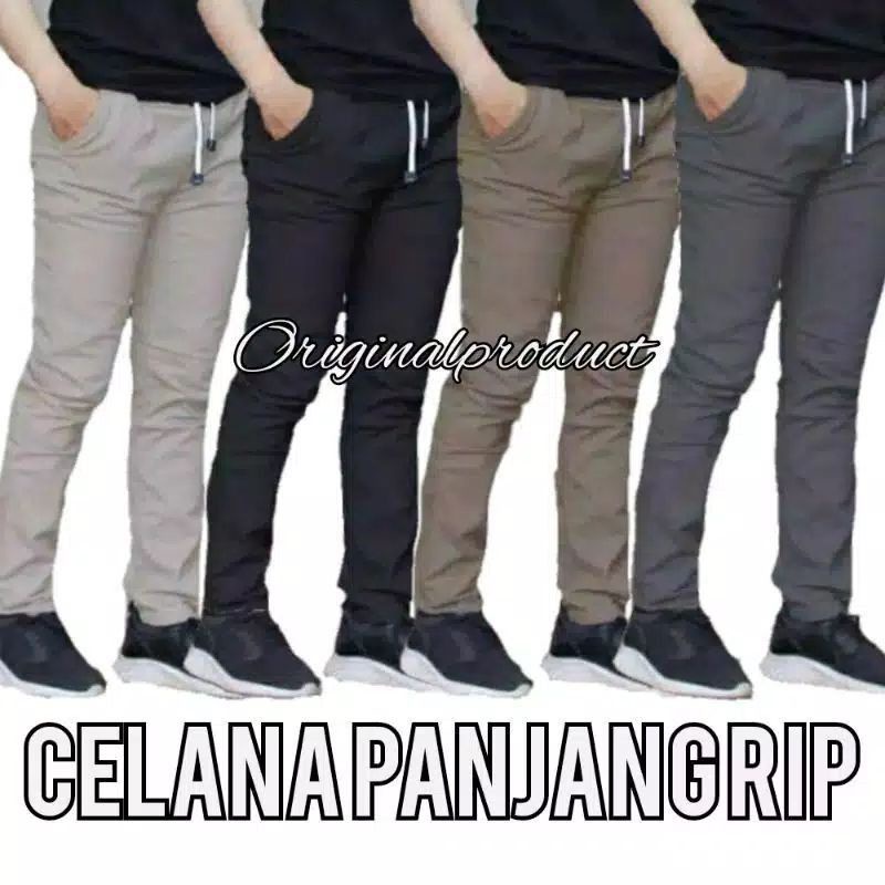 CELANA RIP PANJANG COWOK PINGGANG KARET I CELANA RIP COWOK