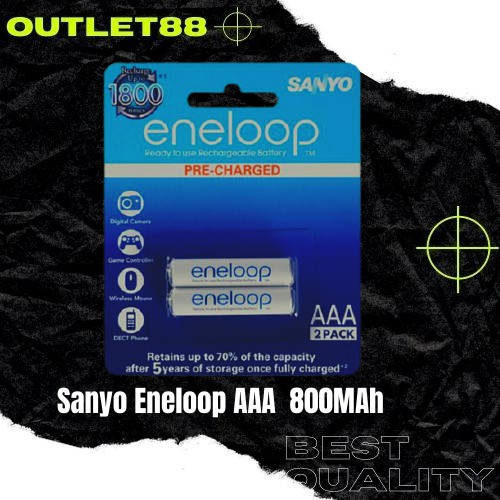 Baterai Charger Sanyo Eneloop Batrei AAA 800Mah Batre Cas Eneloop Sanyo AAA 1,2V Battery Recharge A3