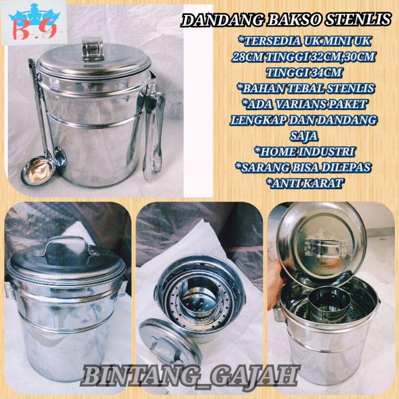 DANDANG BAKSO STENLIS TEBAL UK 28,30CM