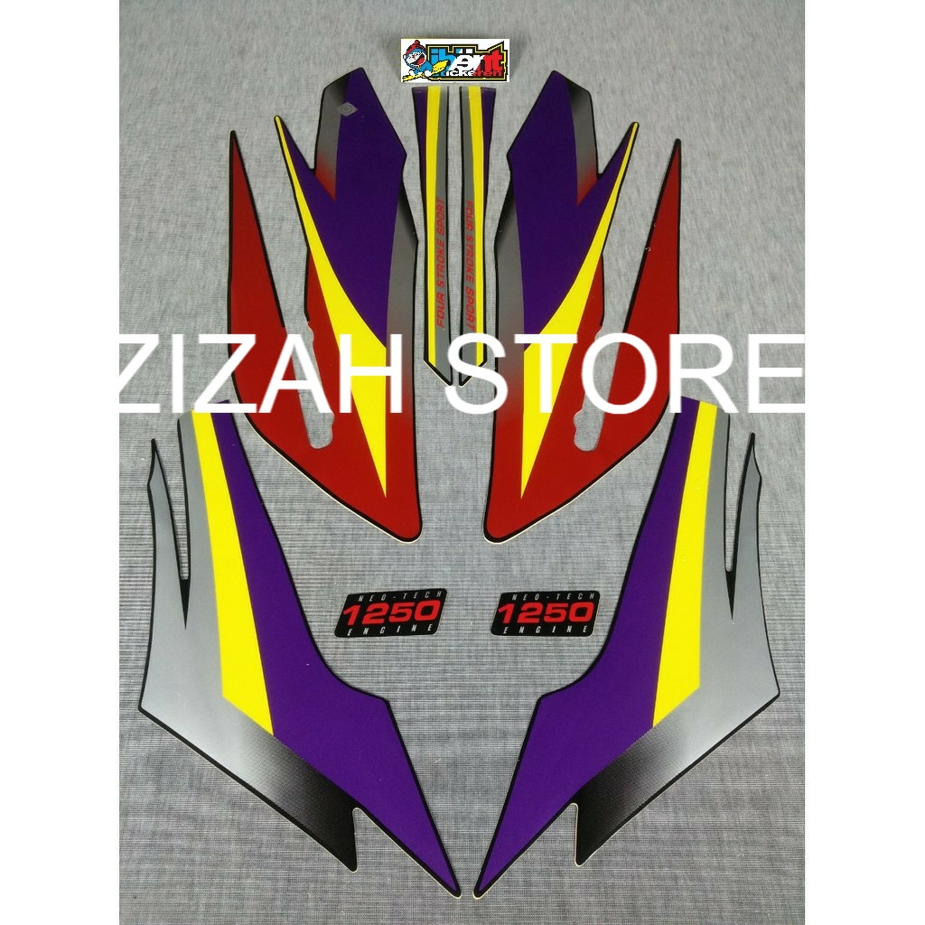 STIKER STRIPING LIS STANDAR ORI HONDA GL MAX MERAH TAHUN 2001