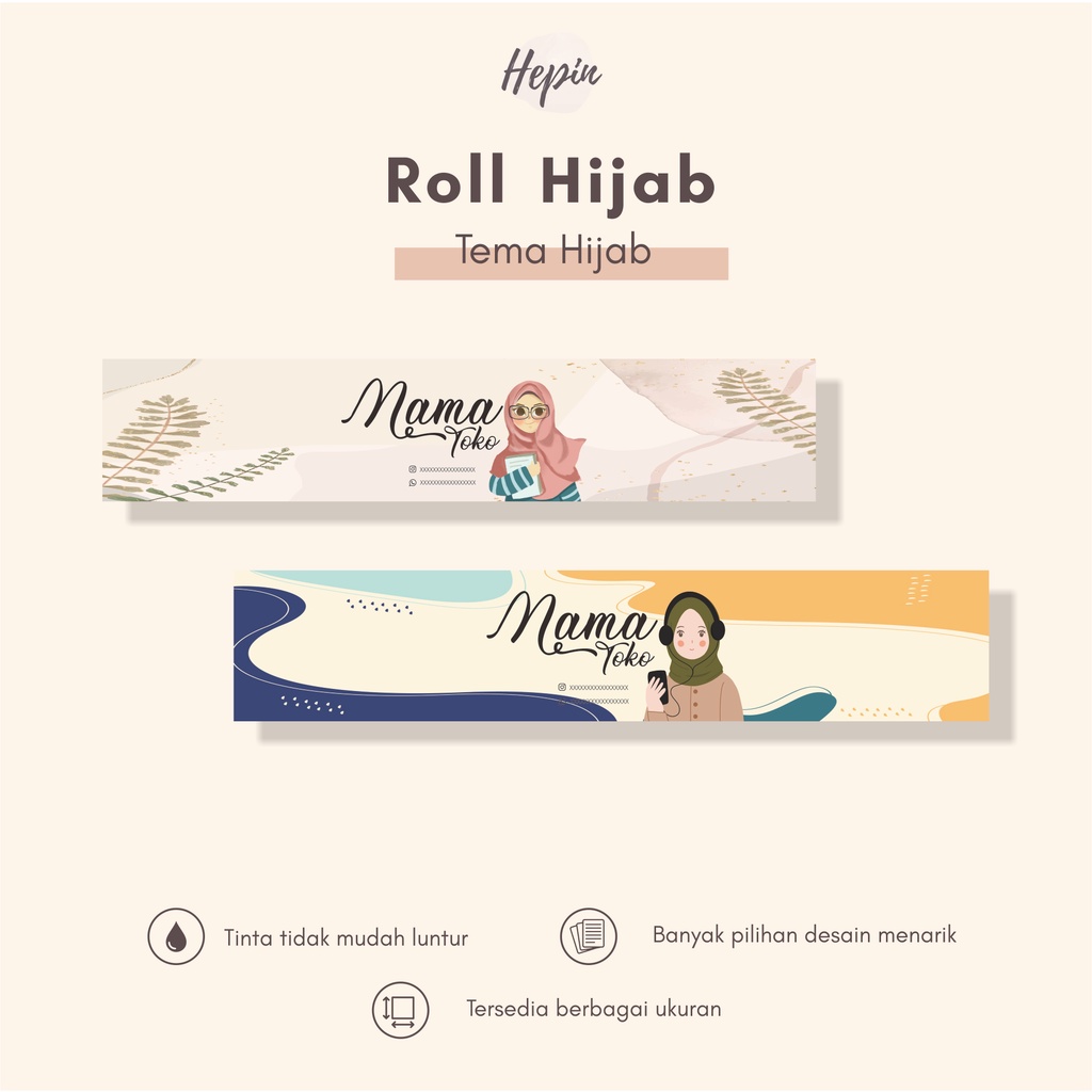 

roll hijab murah edisi HIJAB (2)/bisa custom/paper belt