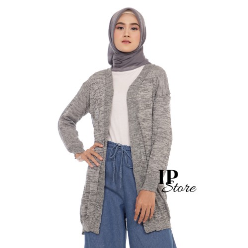 Long Twist Cardigan Rajut Panjang Wanita Style Hijab Remaja Premium