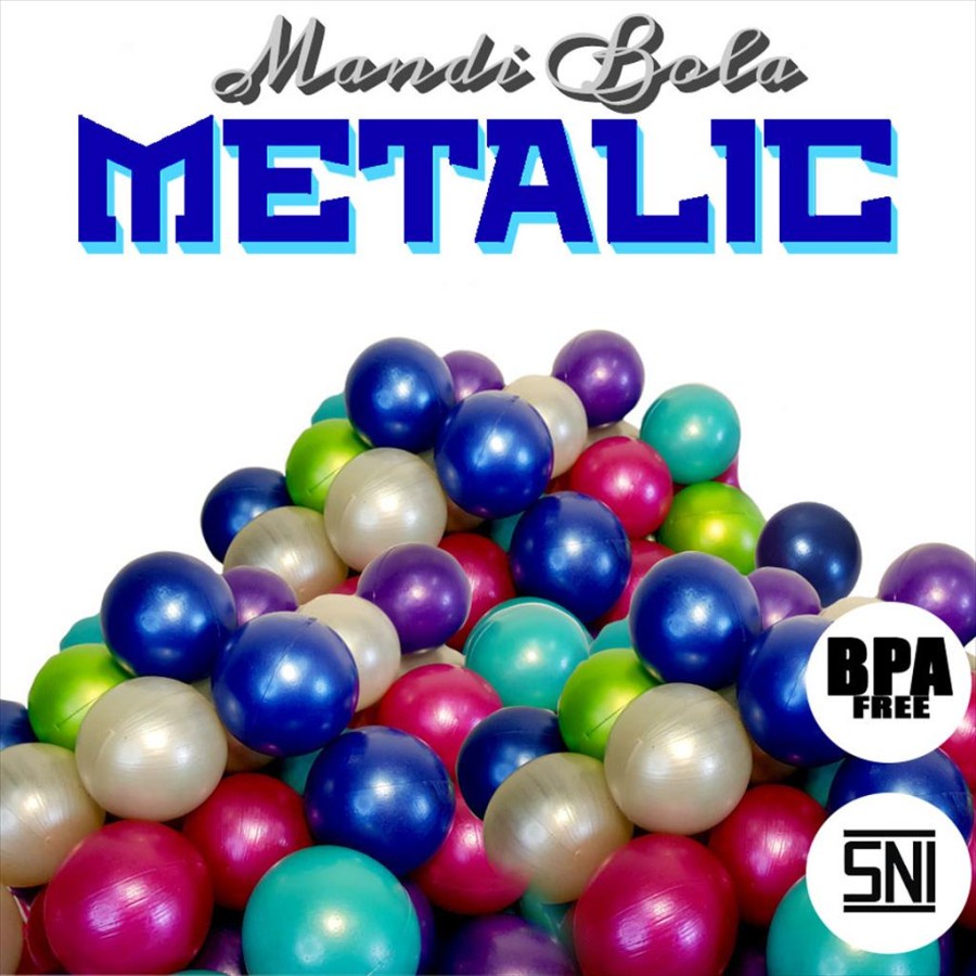 Mandi Bola Metalic Isi 100pcs / Mandi Bola Anak / Mainan Anak