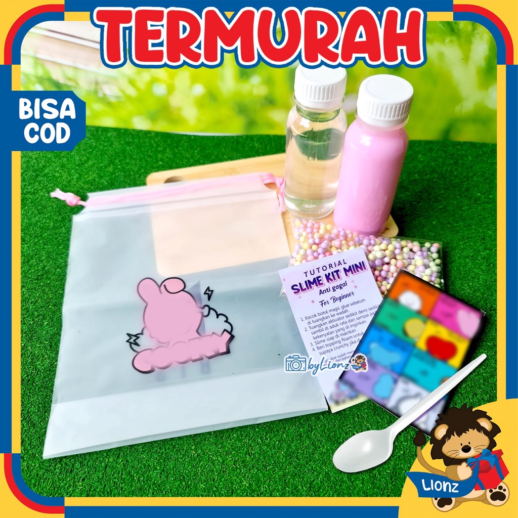 Slime kit bt21 free POUCH dan sticker by lionz.idn