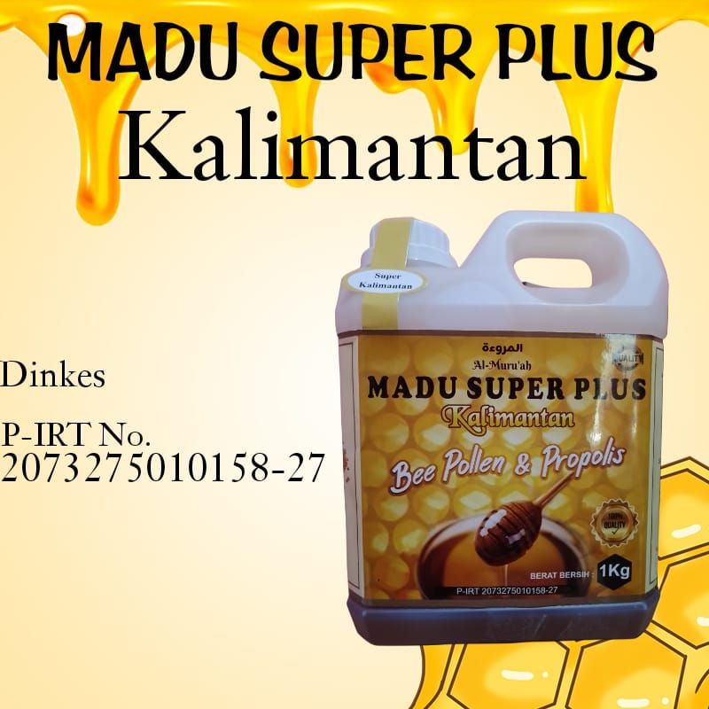 

{BEST SELLER} 2 BOTOL MADU SUPER KALIMANTAN Al-MURU'AH plus BEE POLLEN dan PROPOLIS