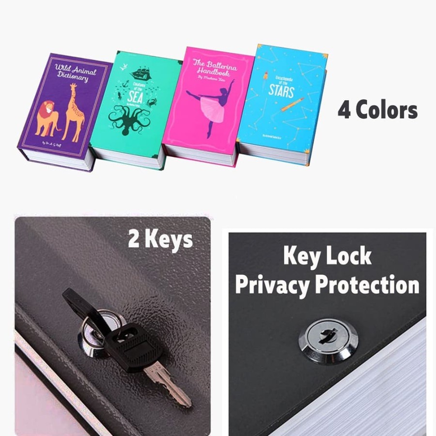 Kotak Buku Novel Colorful Safety Box Hidden Storage - DHZ001