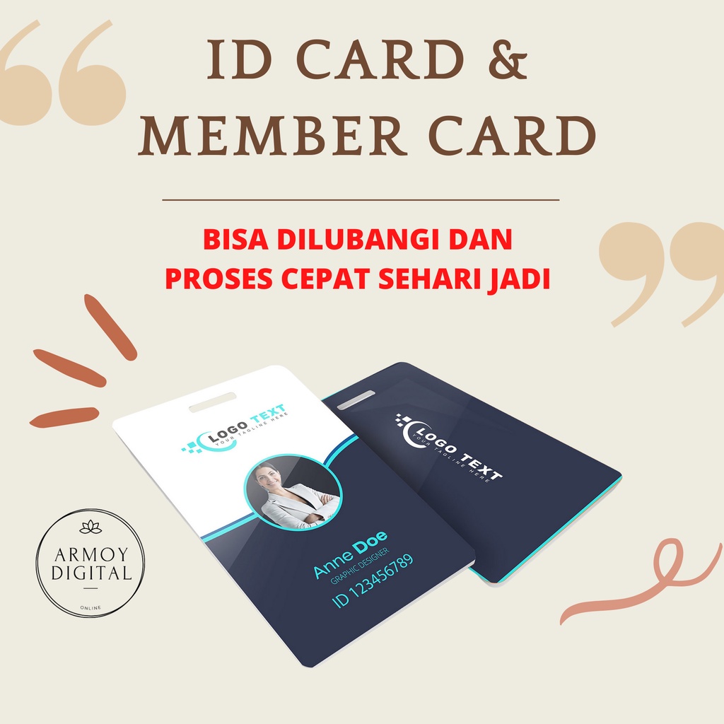 

[Tanpa Minim] CETAK ID CARD PVC KARTU PREMIUM Kartu Member / Kartu Anggota Kartu Pelajar dan Tanpa Minimal Order