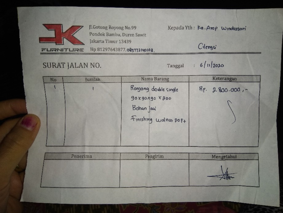 Ranjang Jati Anak Dengan Sorong 90x200 Kokoh