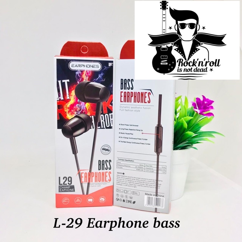 PROMO HANDSFREE L29 ORIGINAL SOUND REAL PUREBASS UNIVERSAL FOR ALL SMARTPHONE MUSIC ASIK GUYS