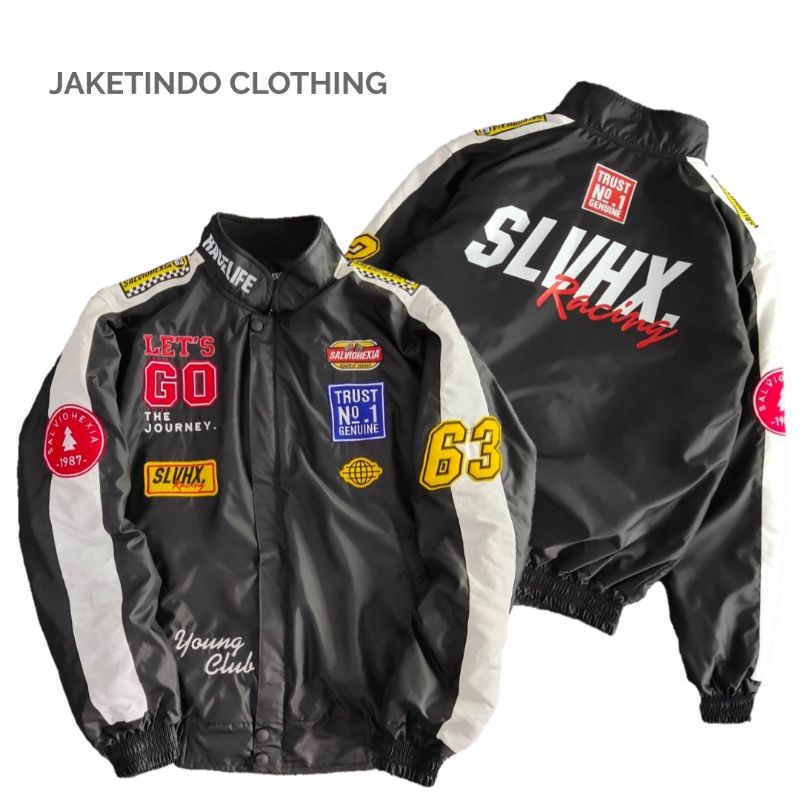 NASCAR RACING JACKET VINTAGE LETS GO THE JOURNEY - Jaket Pria Nascar Racing - Jaket Bomber Motor Balap