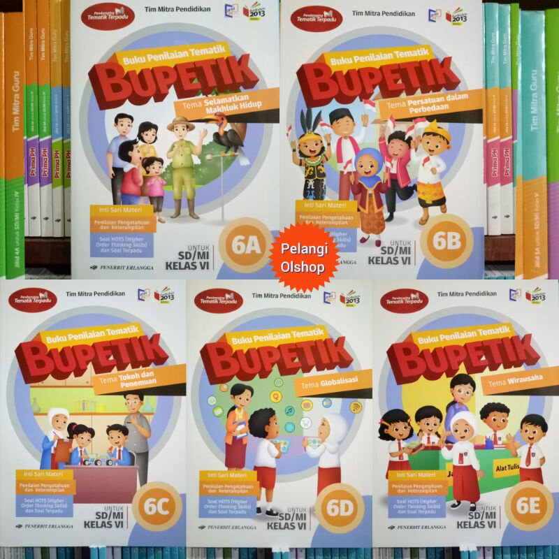 Jual BUKU BUPETIK 6A 6B 6C 6D 6E (PENILAIAN TEMATIK) SD/MI KELAS 6 ...