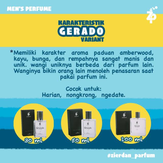 Zierdan Parfum Premium Pria - GERARDO l Eau De Parfume Farfum Minyak Wangi Pria Tahan Lama