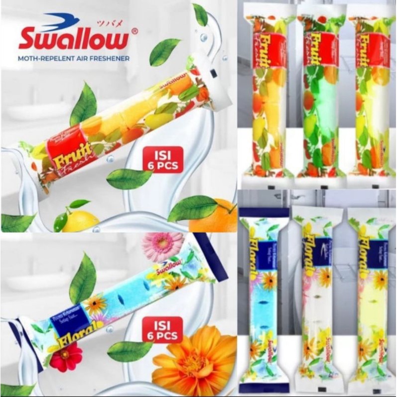 SWALLOW Kamper Floral Fresh Square isi 6 pcs Kapur Barus SWALLOW