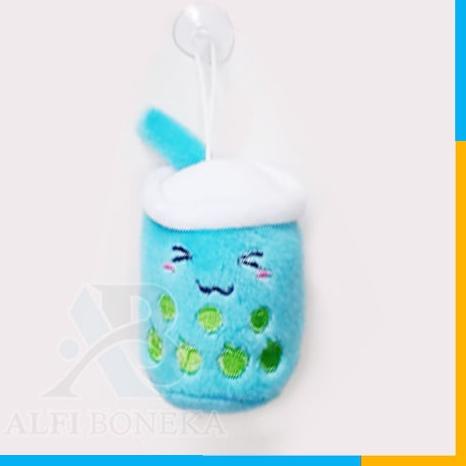 Gantungan kaca Mobil Boneka boba bubble  tea brown sugar - Gantungan kaca Mobil Boneka bubble tea - 