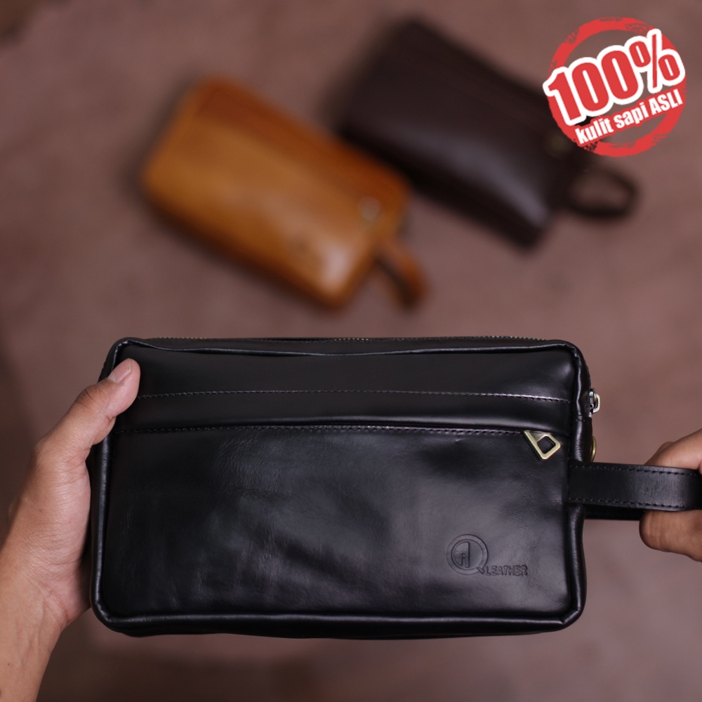 POUCH 2 H PRODUK KULIT SAPI 100% PREMIUM