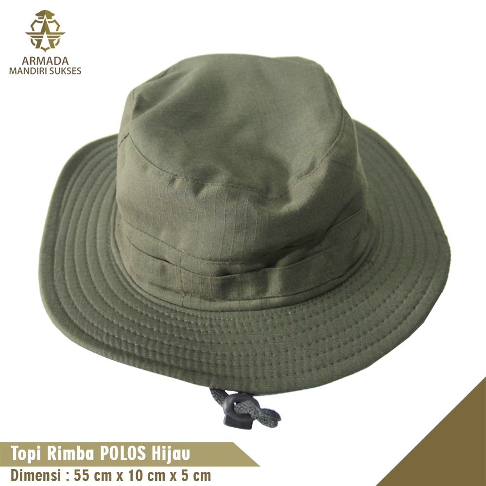 Topi Rimba Polos - Topi Bucket Hat Rimba Polos