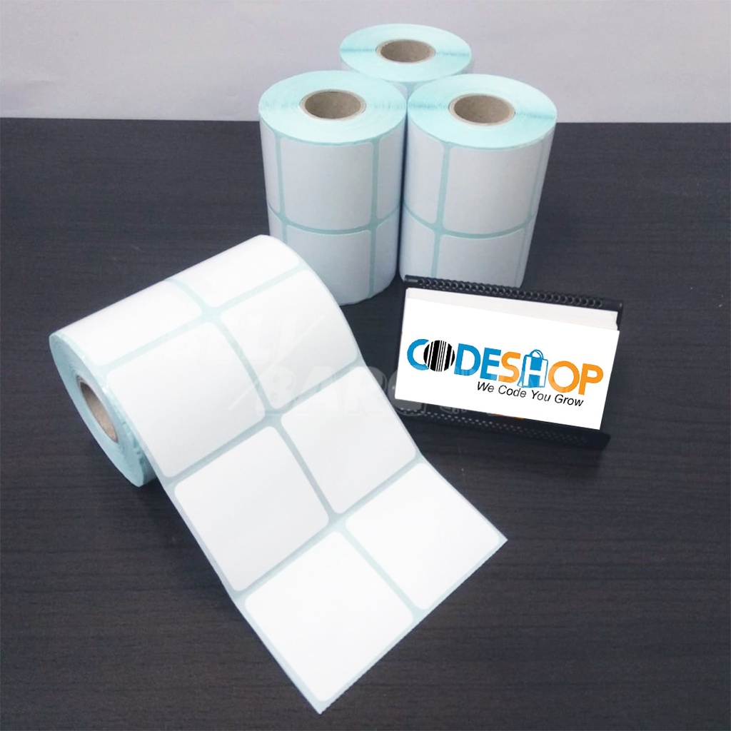 Label Barcode Stiker Semicoated 45x45 mm 2 Line @2000pcs