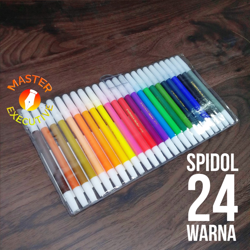 [Set] Snowman JAPAN Spidol 24 Warna Marker Pencil Type / PW-24A