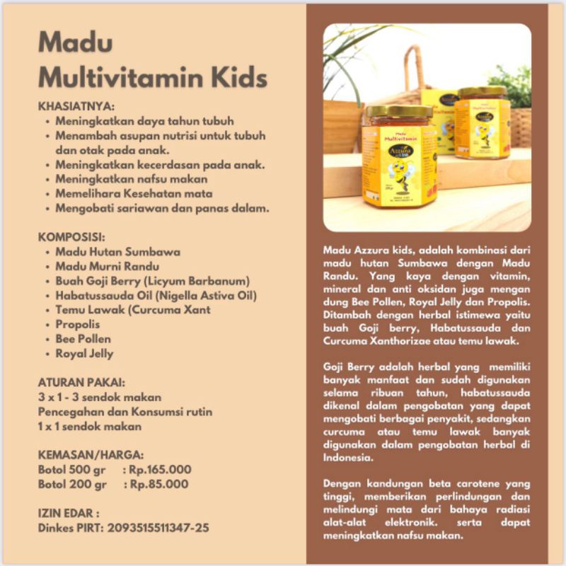 

Madu Azzura Multivitamin kids