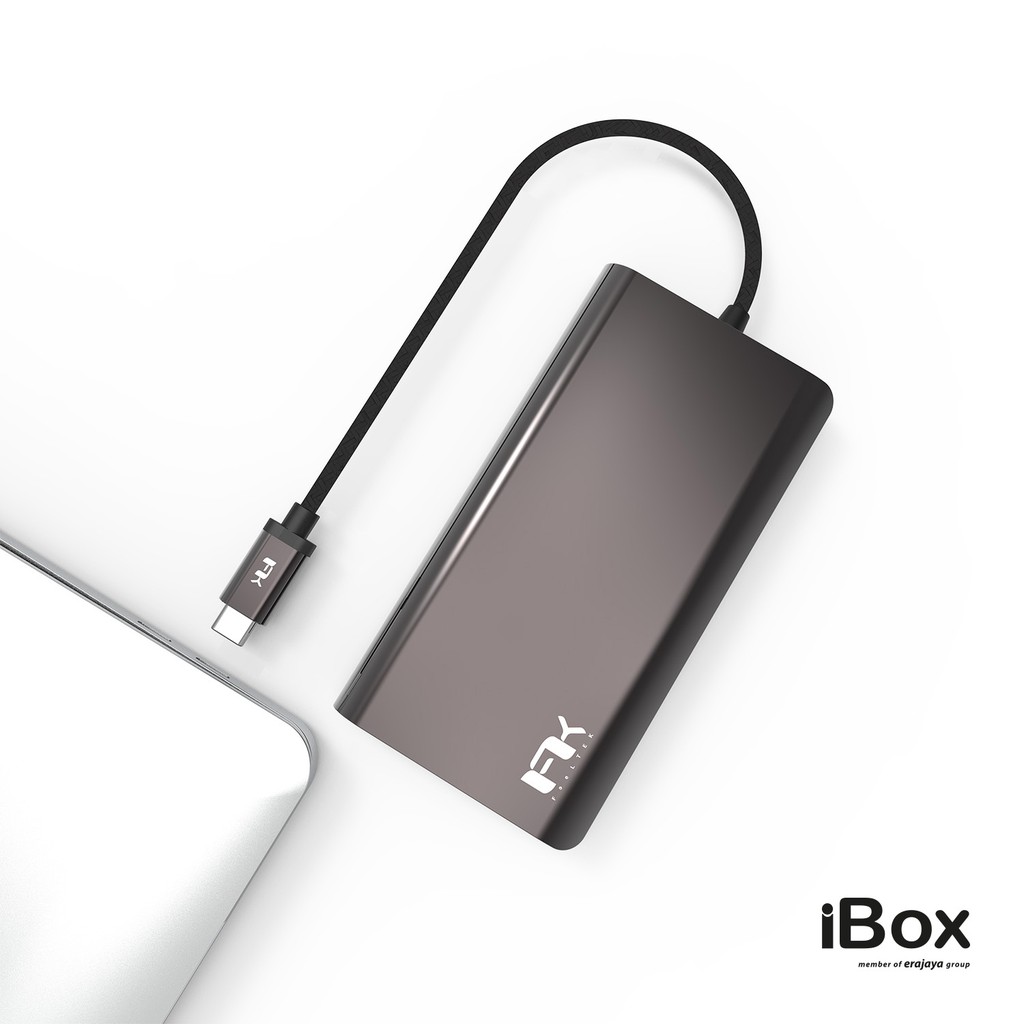 Feeltek 8 in 1 USB-C Portable Hub - Gray