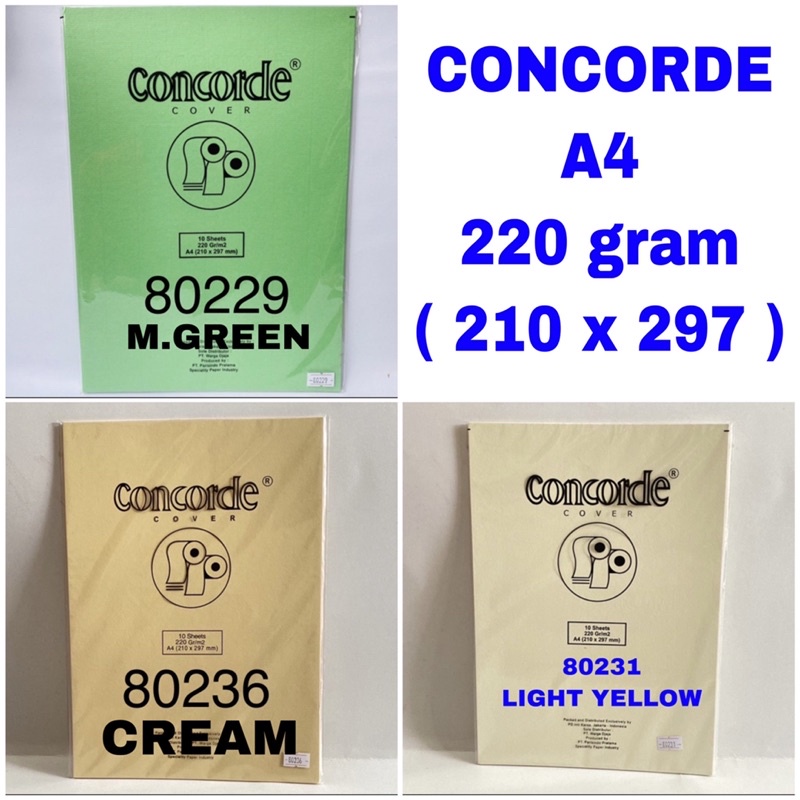 Jual Kertas Concorde A4 220 Gram 1 Pack Isi 1 Lembar Shopee Indonesia