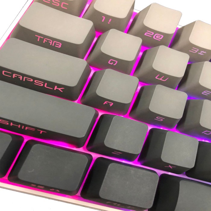 ALCHA KEYCAPS GRADIENT GREY PBT DOUBLE SHOT SIDE LETTERS