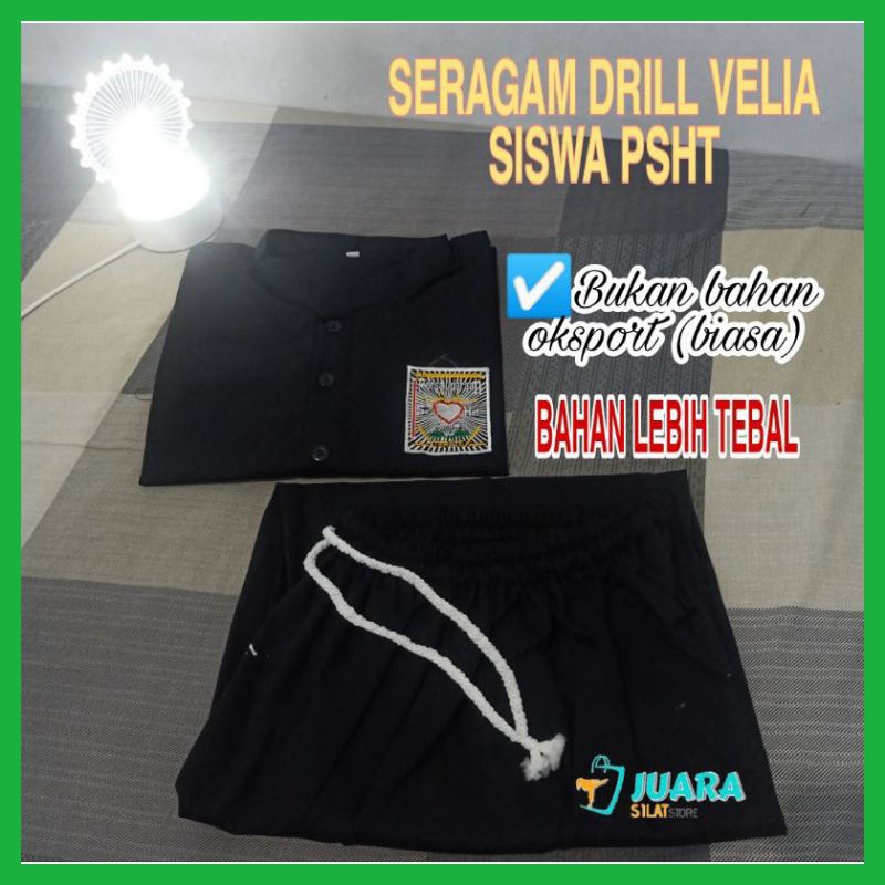 (MAINANKYU) SERAGAM SISWA PSHT DRILL VELIA Baju seragam beladiri dan beladiri seragam silat PSHT Siswa TK-UMUM