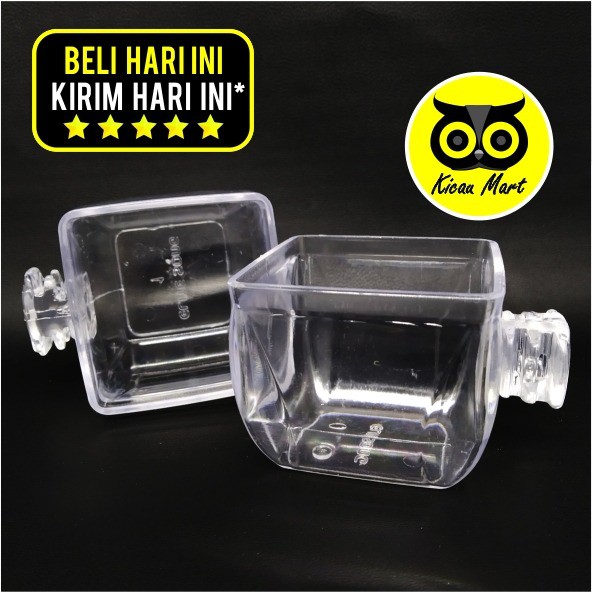 CEPUK KOTAK ELITE SONG WADAH CANGKIR GELAS TEMPAT PAKAN MAKAN MINUM BURUNG LOVEBIRD KENARI PLECI CKKNSES