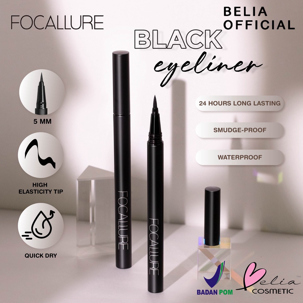 ❤ BELIA ❤ FOCALLURE Intense Eyeliner FA13 | Tahan air Black Liquid Eyeliner Pensil - Makeup | BPOM