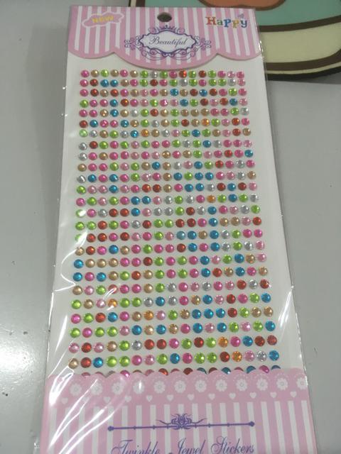 Kristal Bulat Sticker Timbul Manik Aksesoris Hp Crystal Deco Swarovski Warna